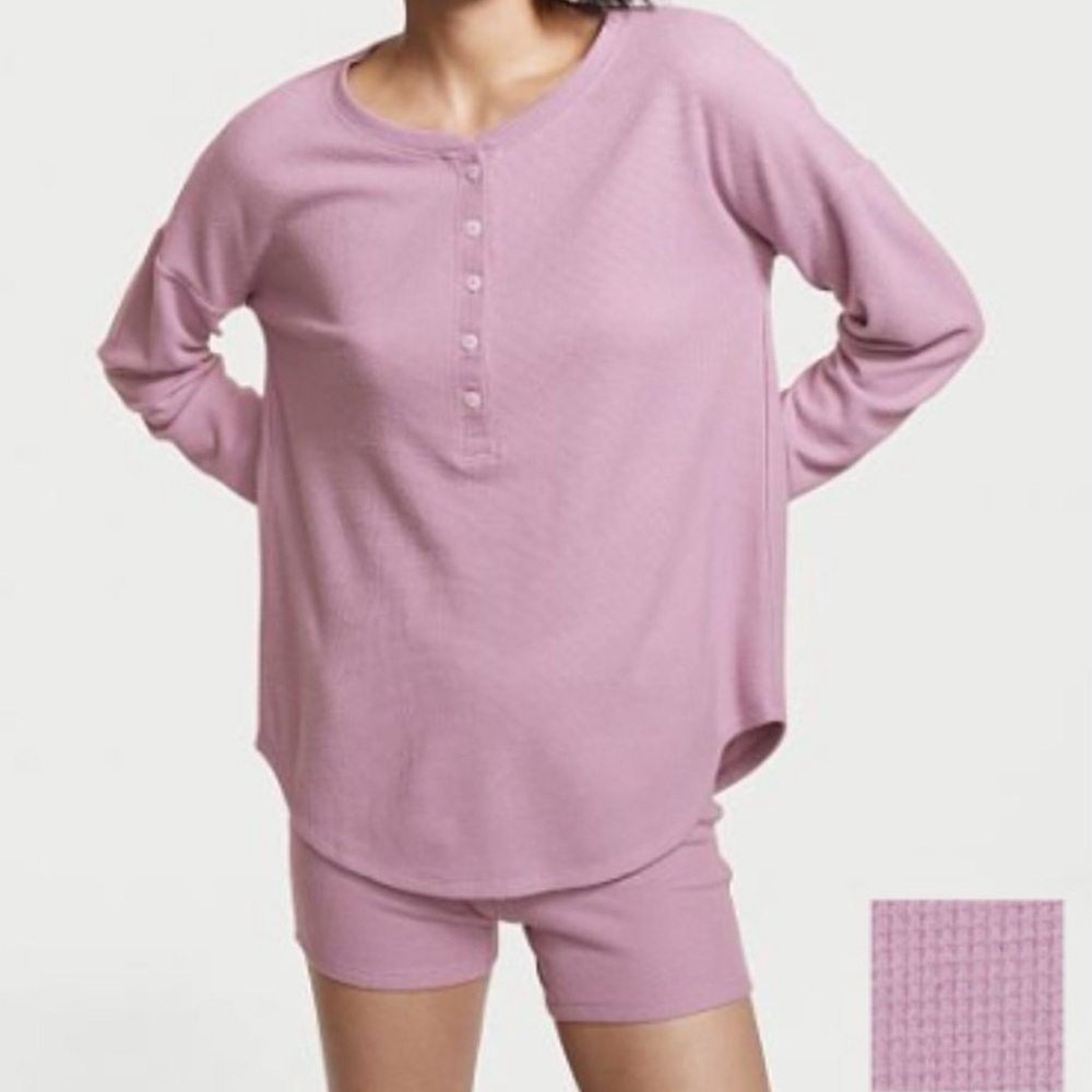 Victoria's Secret Glow Waffle Knit PJ Set